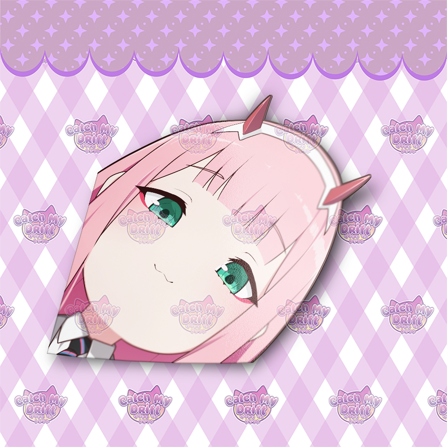 Zero Two Corner Peek Vinyl Sticker
