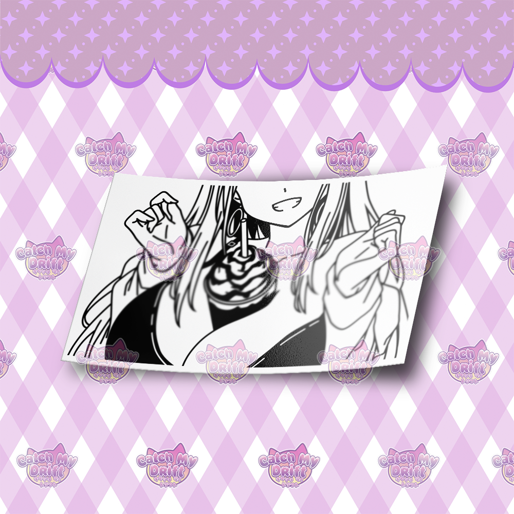 Frappe Girl Mirror Decal