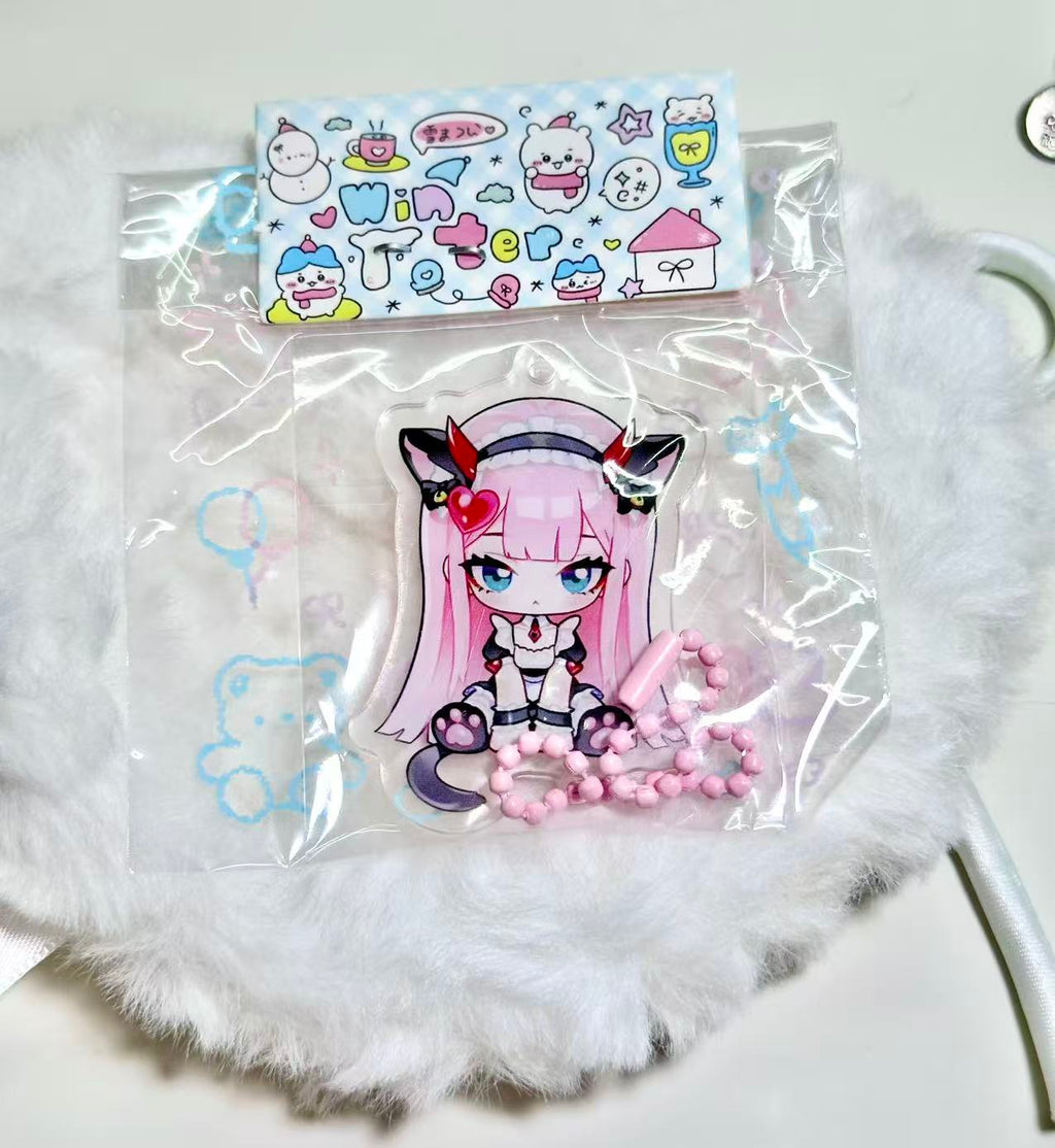 Chibi Maid Zero Two Acrylic Keychain