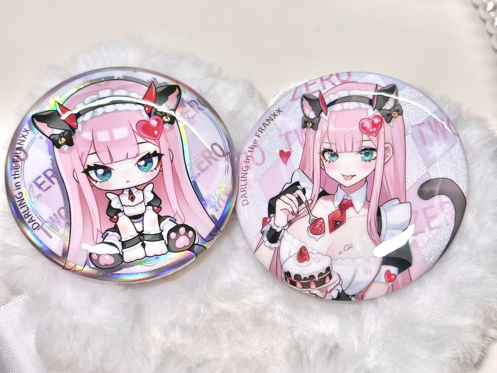 Maid Zero Two Can Badge/Button Set