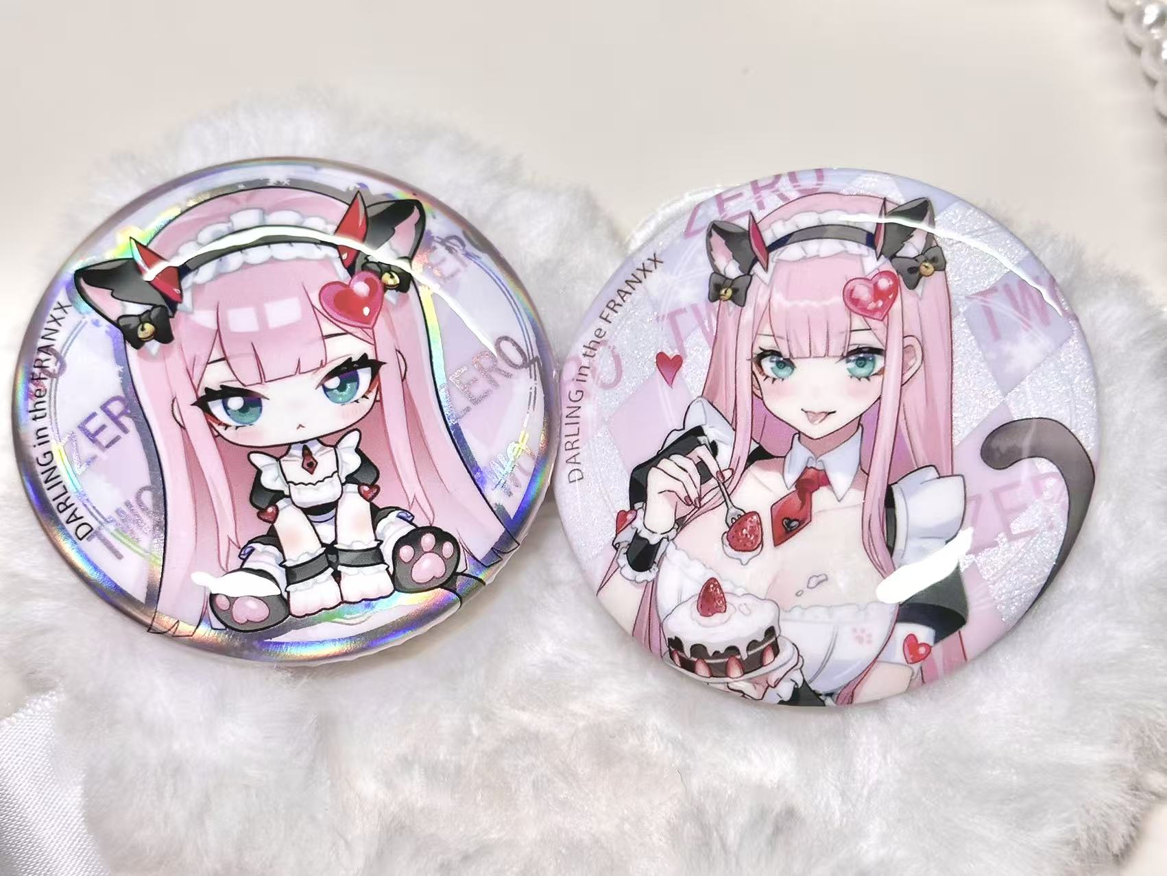 Maid Zero Two Can Badge/Button Set