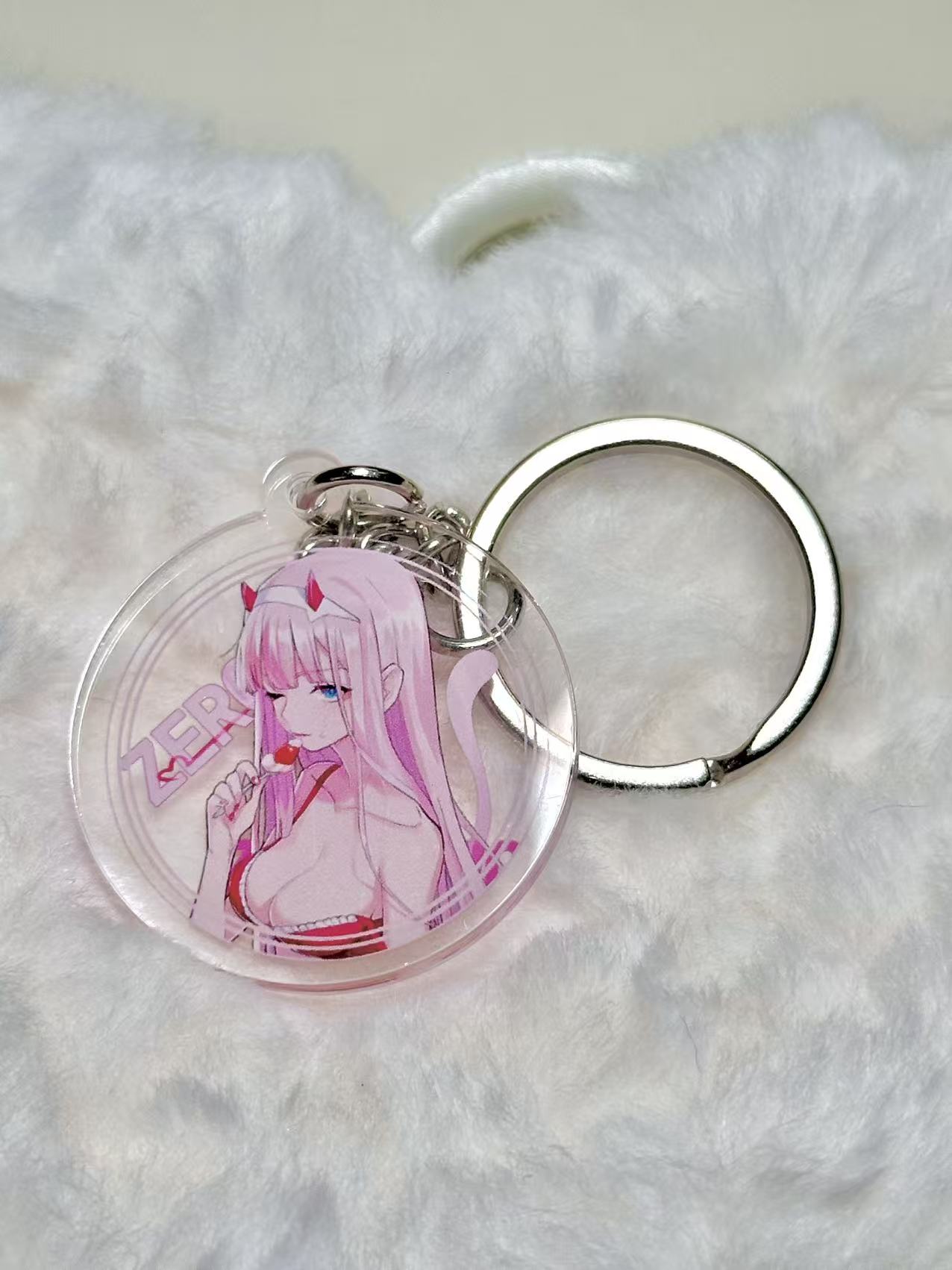 Zero Two Circle Acrylic Keychain