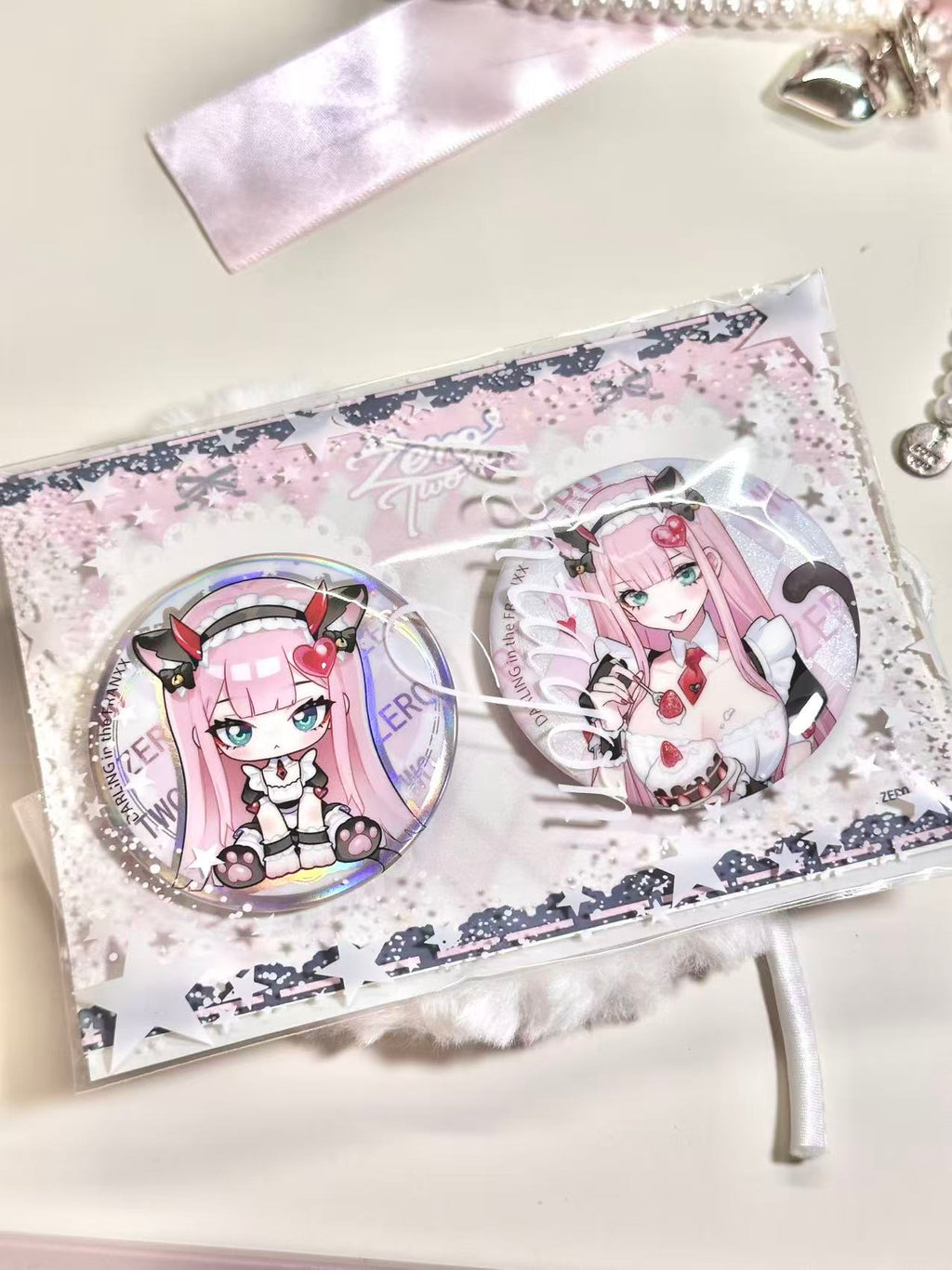 Maid Zero Two Can Badge/Button Set