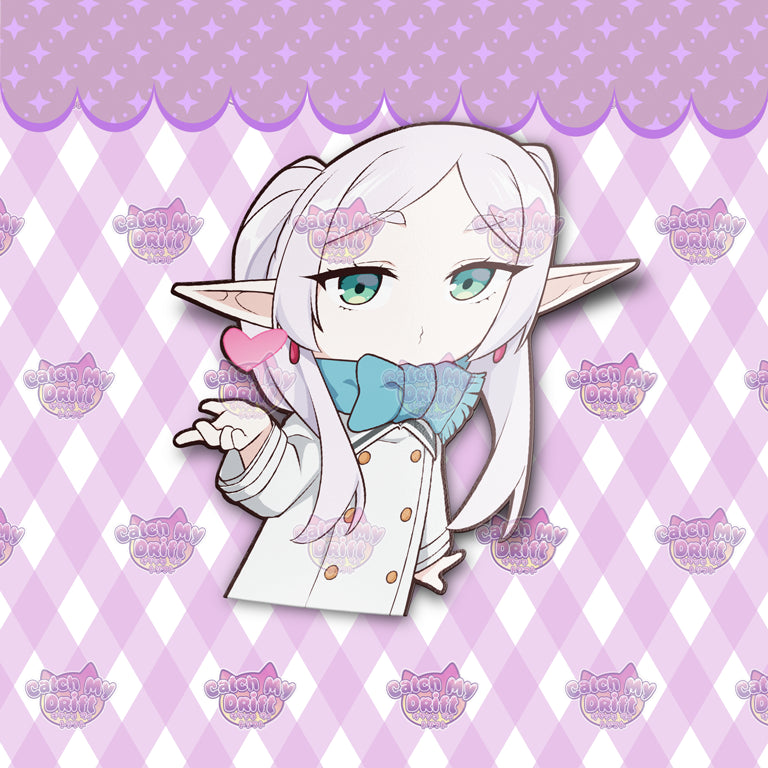 Chibi Frieren Smooch Vinyl Sticker