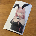 Partial Glitter Bunny Zero Two Vinyl Sticker