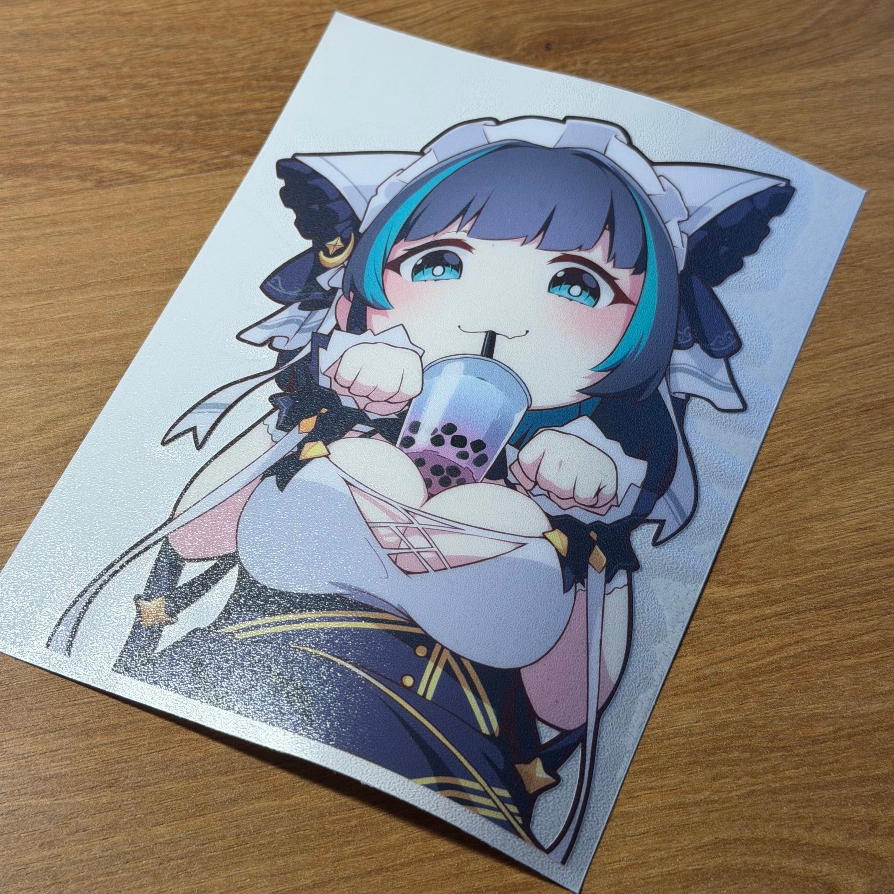 Boba Cheshire Vinyl Sticker