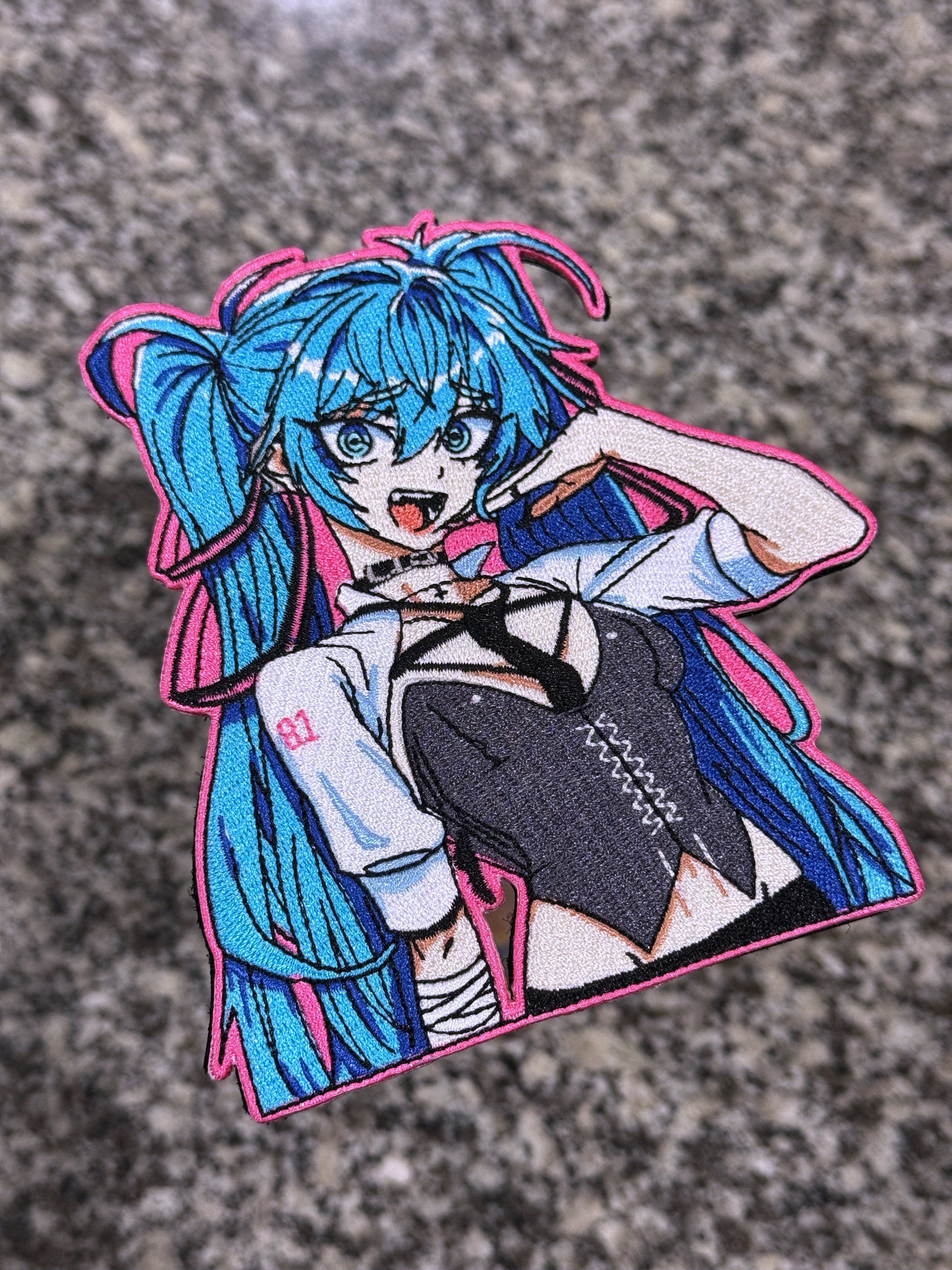 JK Goth Miku Embroidered Velcro Patch (LIMITED)