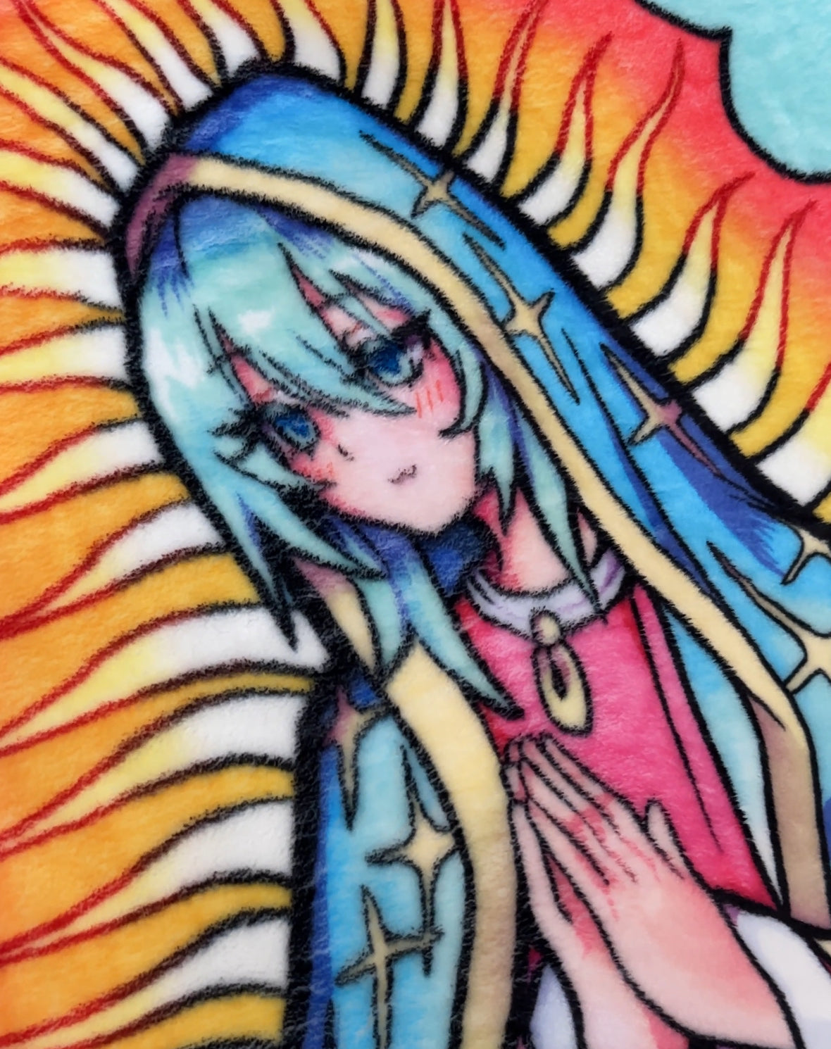 Kawaii Mary Fleece Blanket