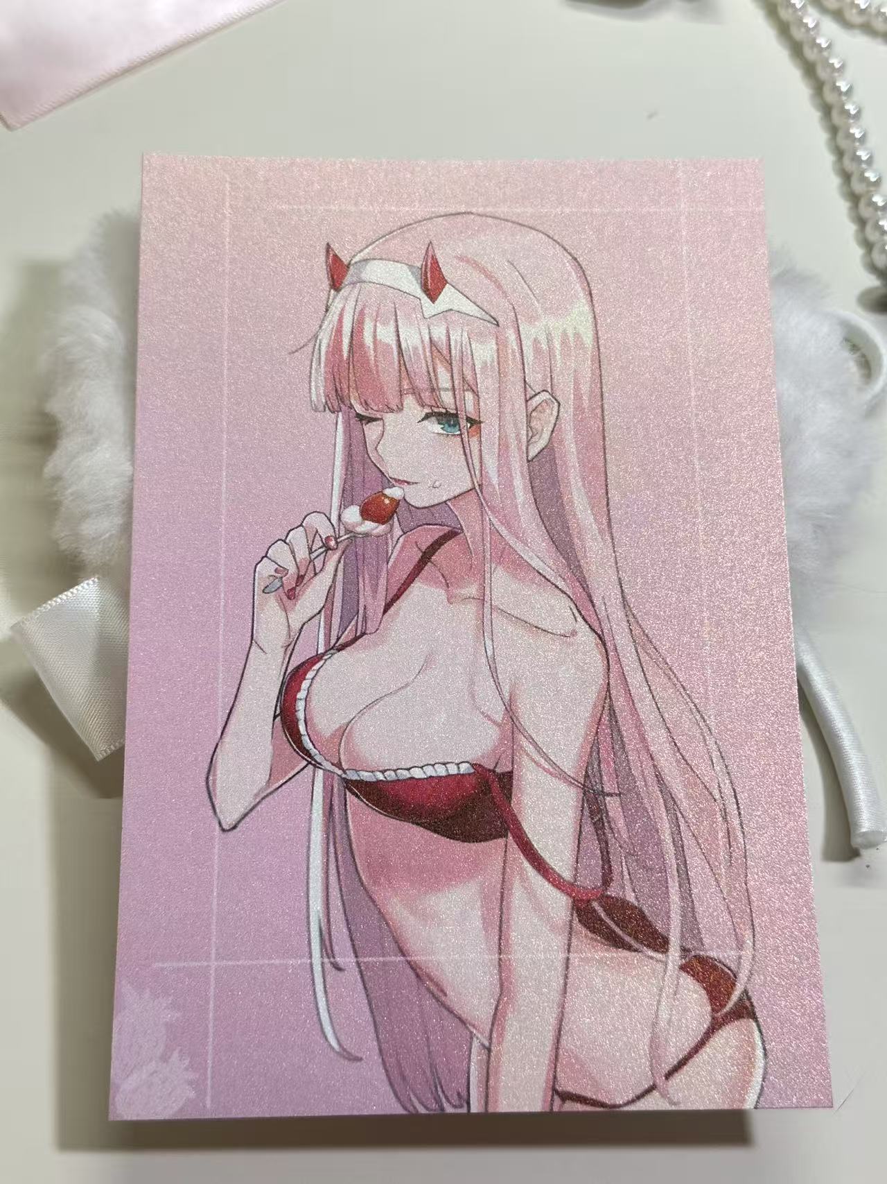 Zero Two Cake Postcard