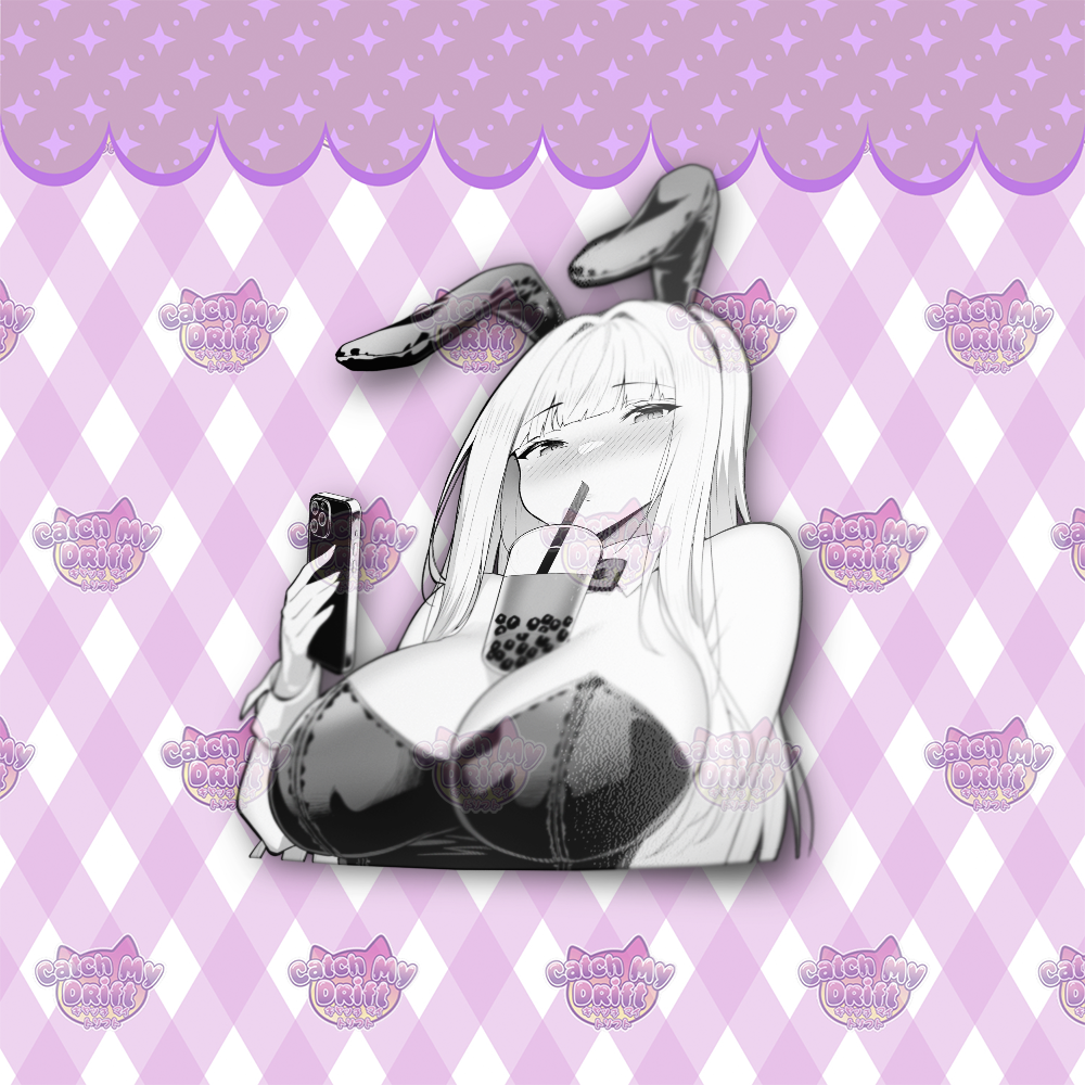 Boba Bunny Bust Vinyl Sticker