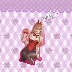 Bunny Powa Acrylic Keychain