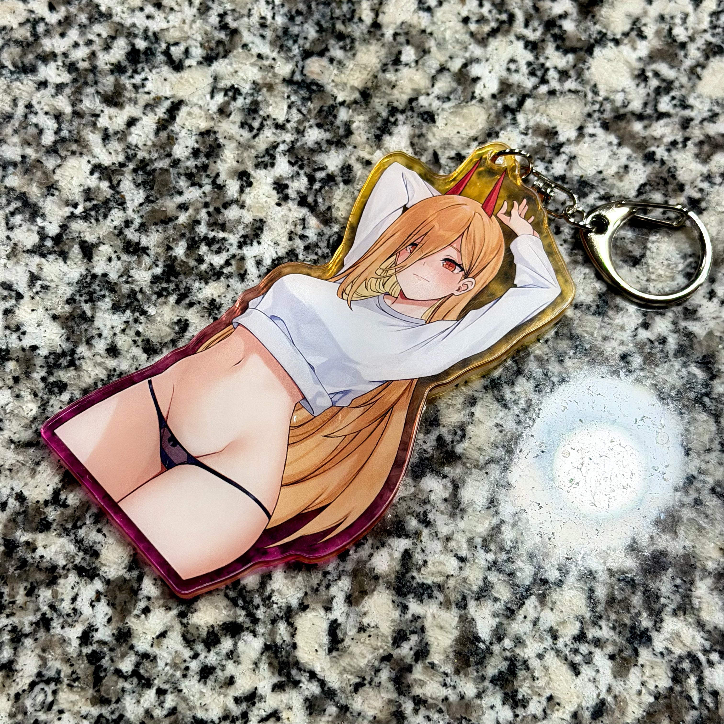 Powa Casual Acrylic Keychain