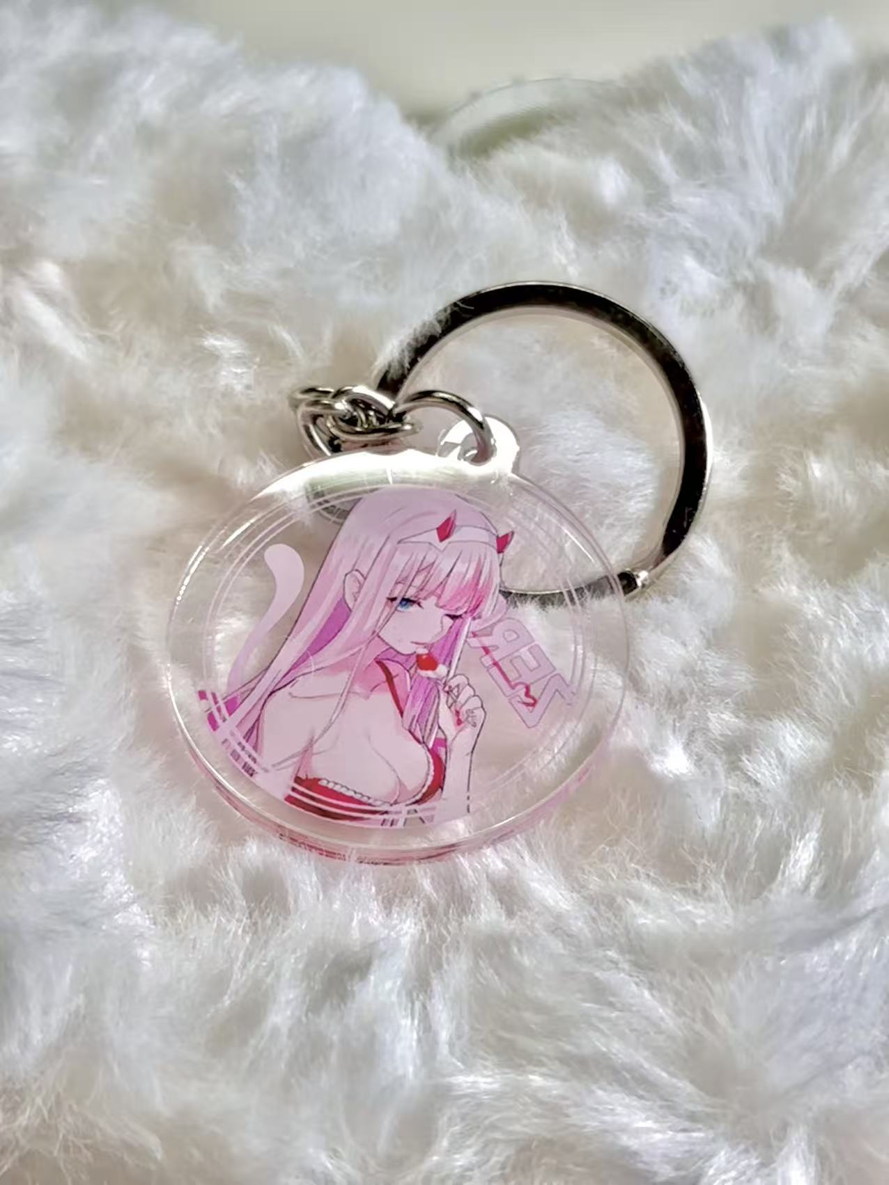 Zero Two Circle Acrylic Keychain