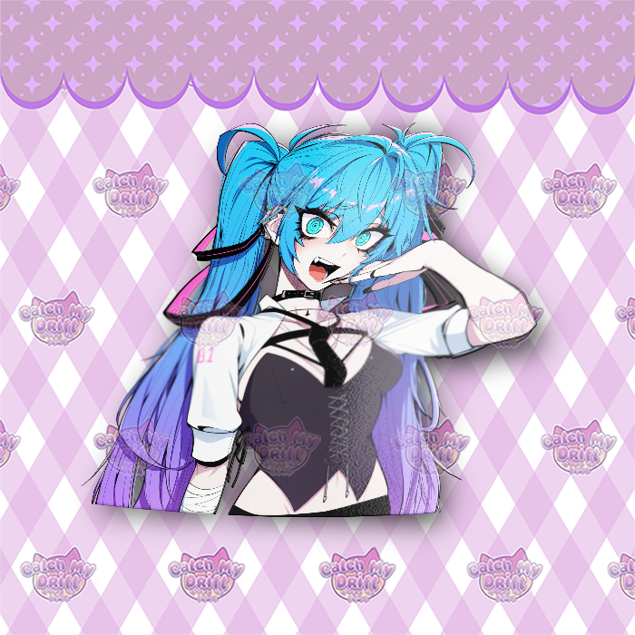 JK Goth Miku Vinyl Sticker (PRE-ORDER)