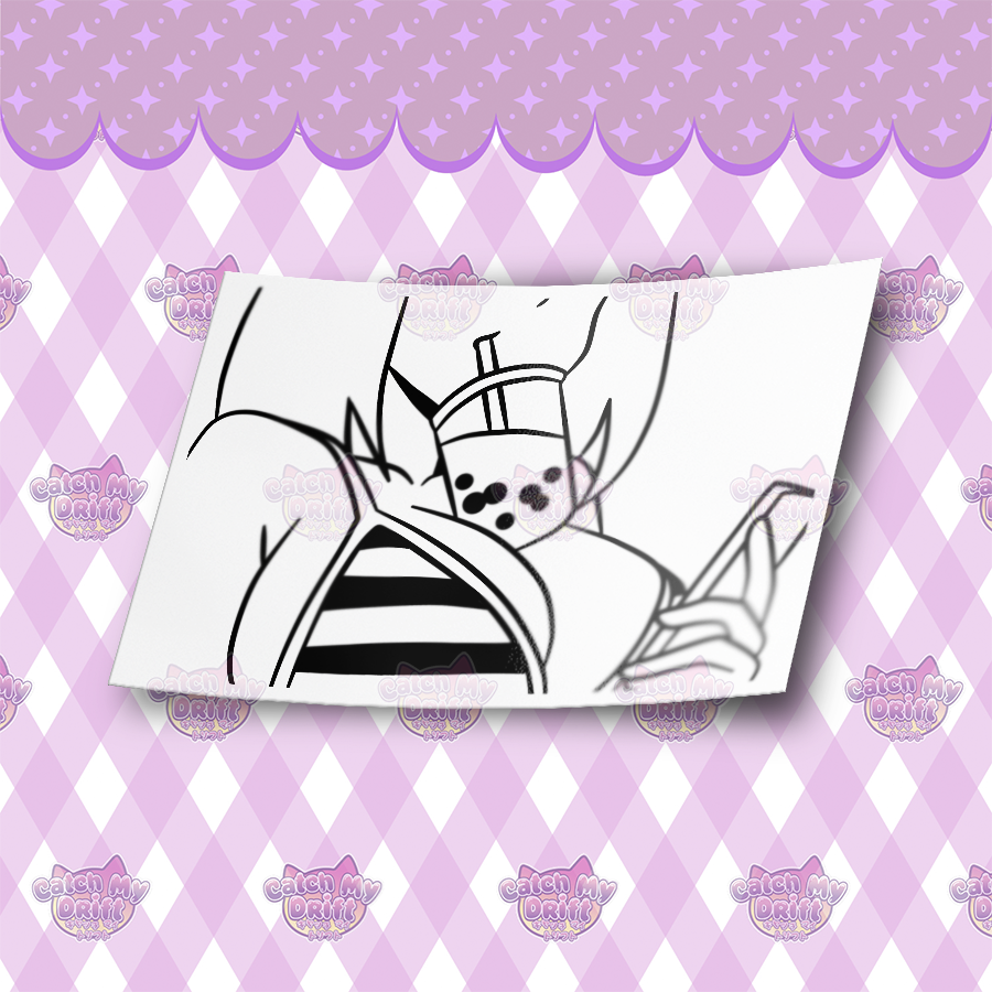 Boba Challenge Mirror Decal