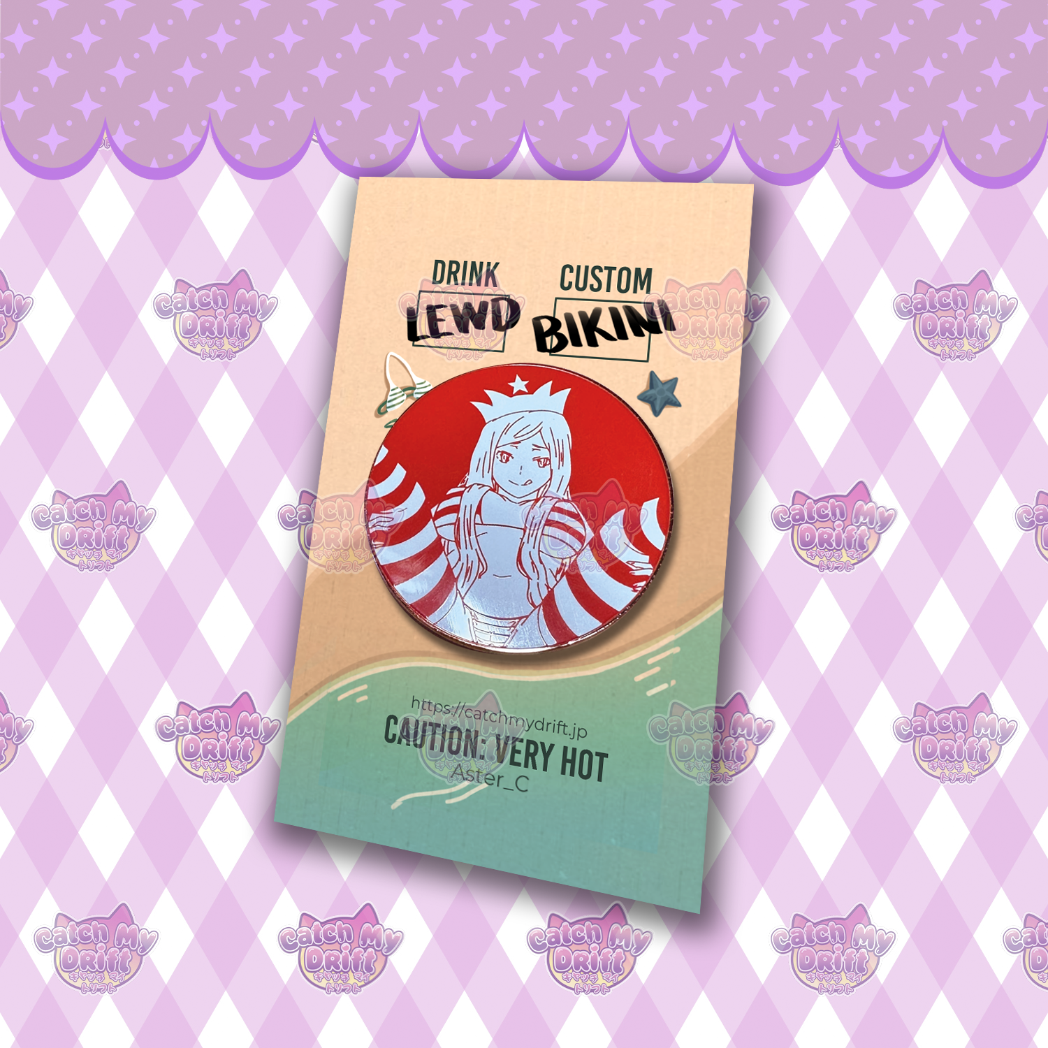 Coffee Waifu Enamel Pin