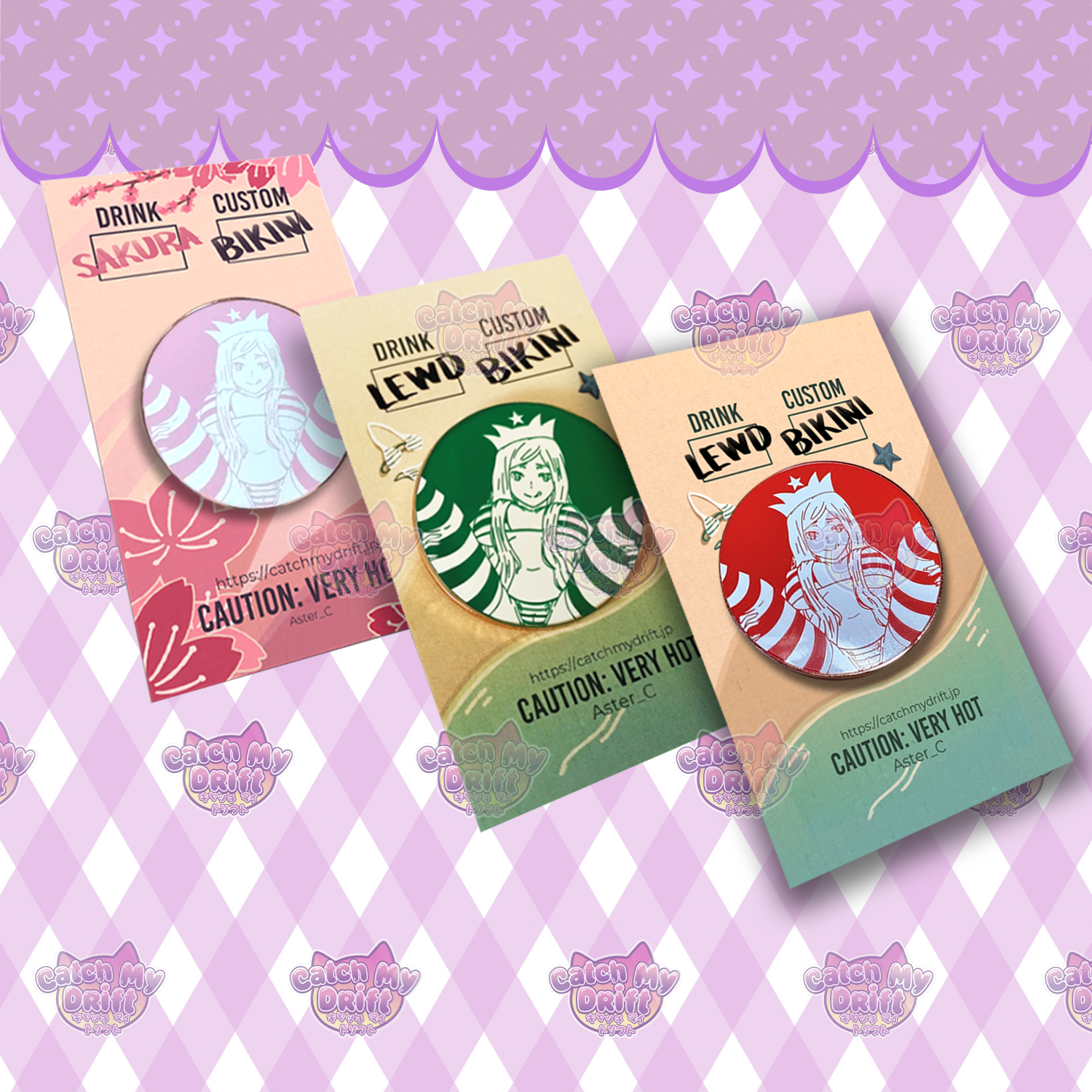 Coffee Waifu Enamel Pin
