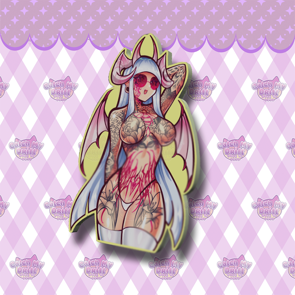 ANGIETHEBUNNIE - Oni Succ Velcro Acrylic Patch (LIMITED)