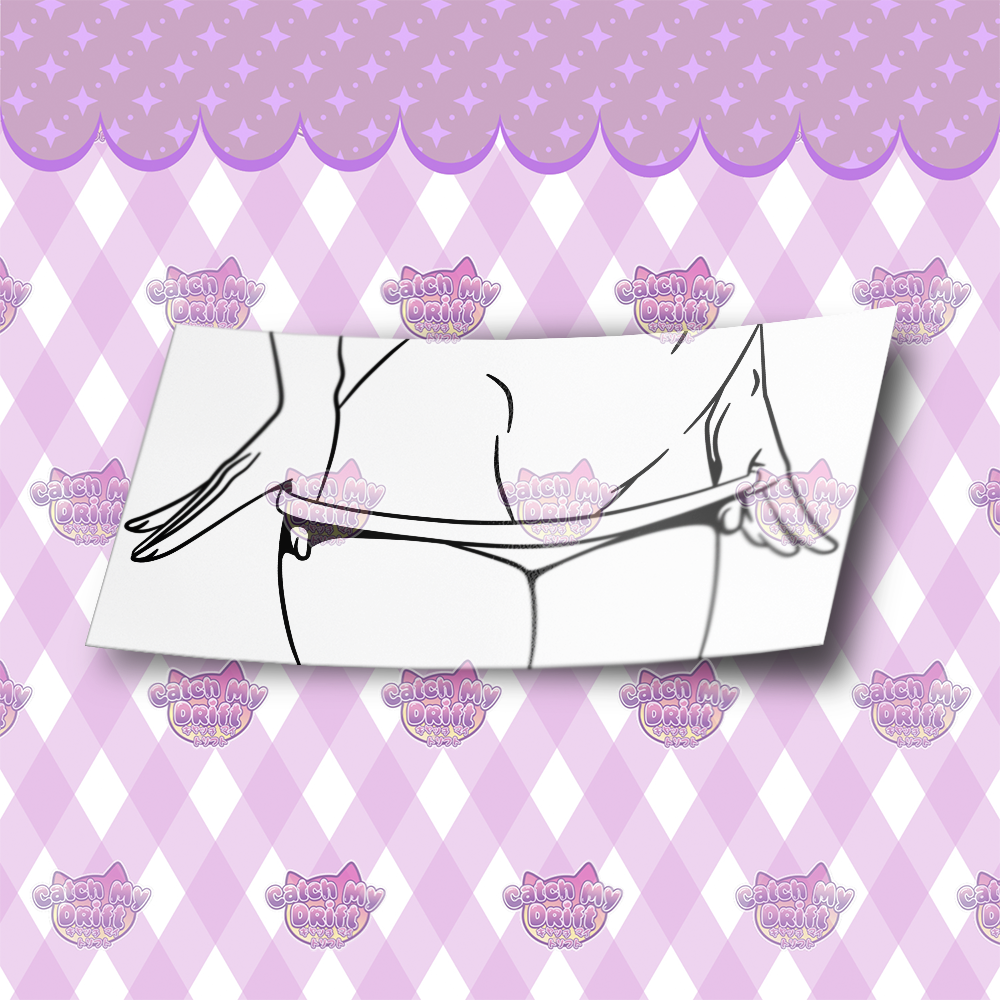 Panty Drop Mirror Decal