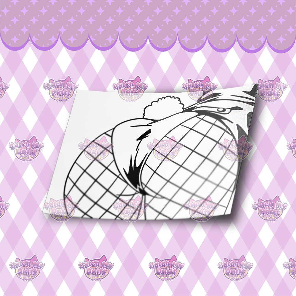 Bunny Bum Mirror Decal