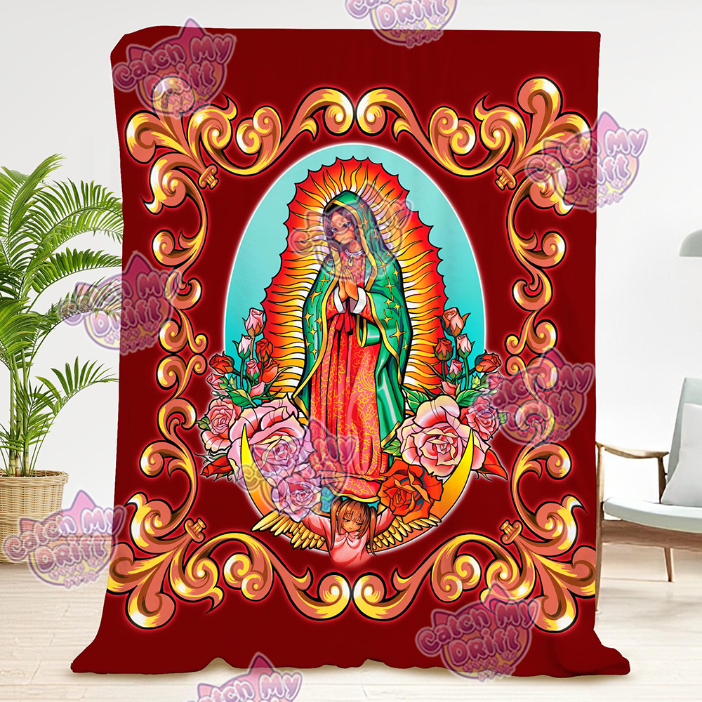 Kawaii GUADALUPE Fleece Blanket