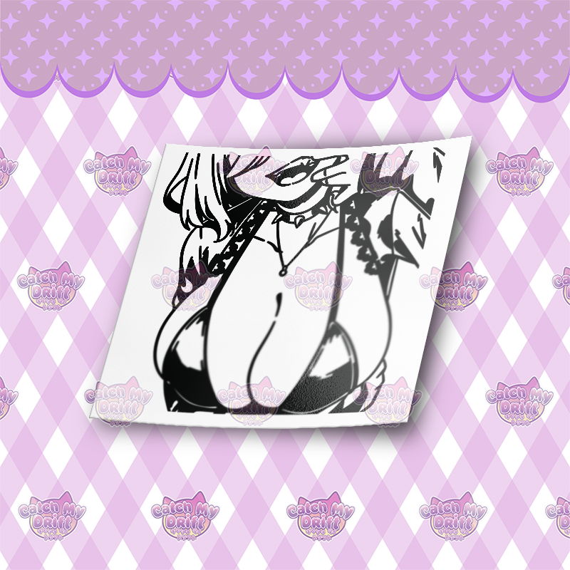 Goth Girl Mirror Decal