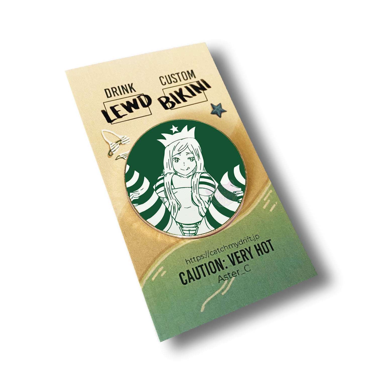 Coffee Waifu Enamel Pin