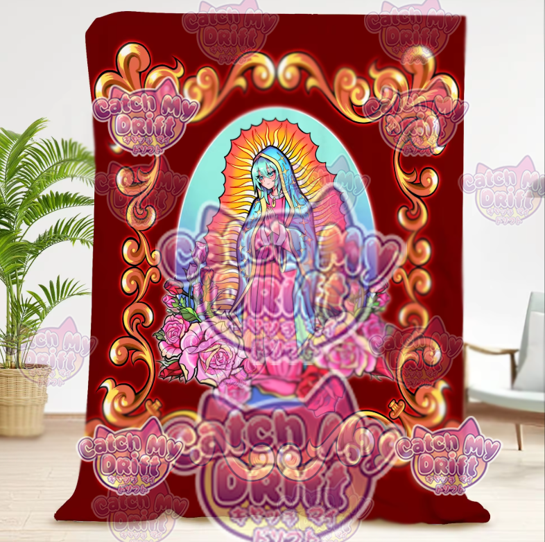 Kawaii Mary Fleece Blanket
