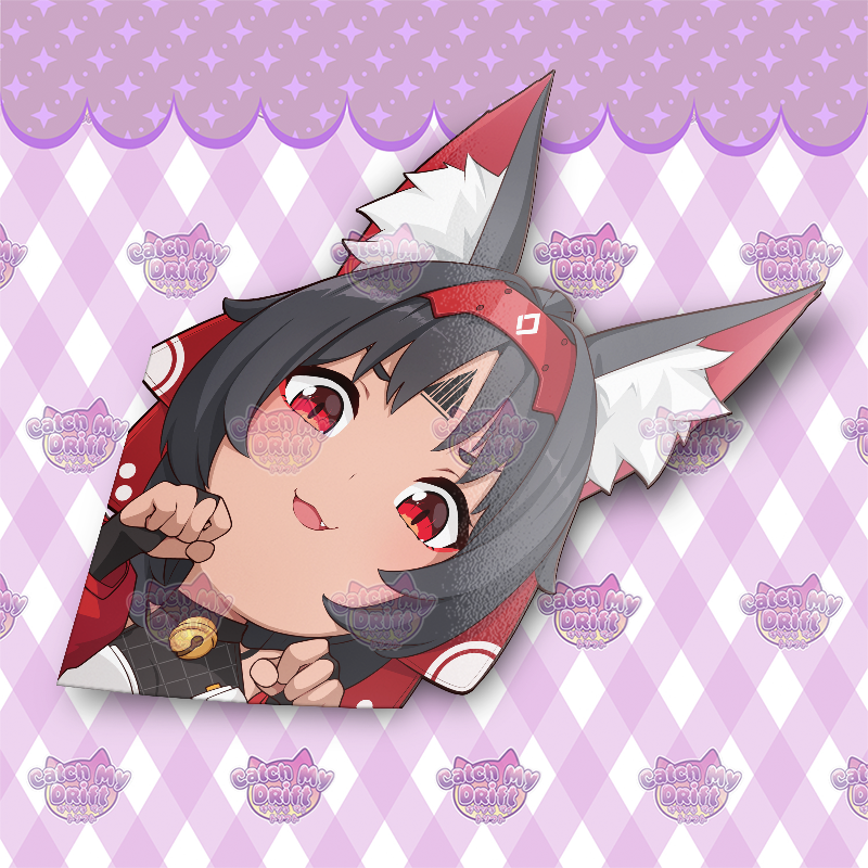 Nekomata Corner Peek Vinyl Sticker