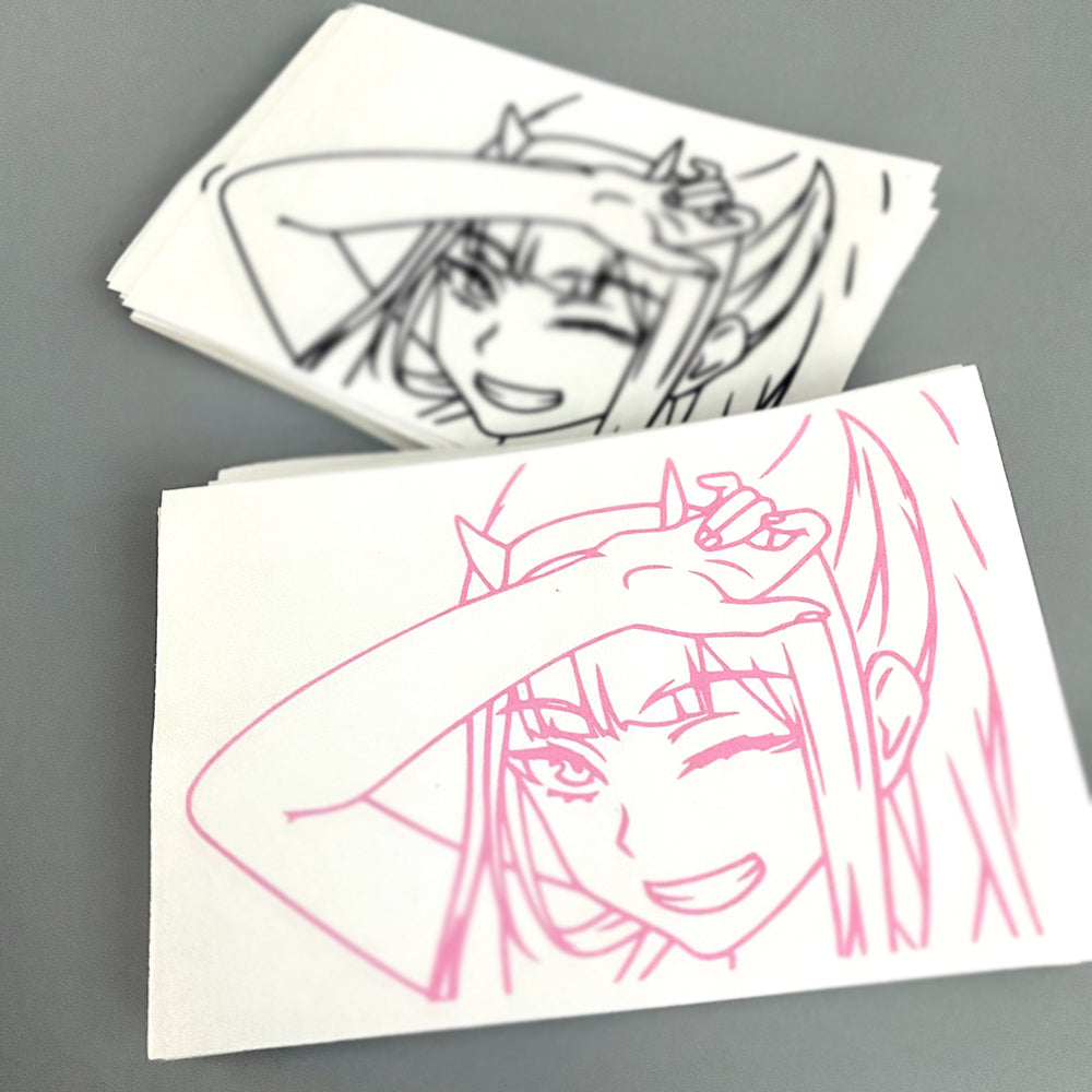 Zero Two Wink Mirror Decal